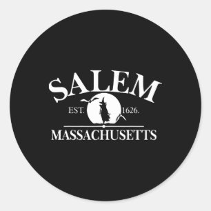 Salem Die Stadt Der Hexen Machusetts Ma Vintage Runder Aufkleber