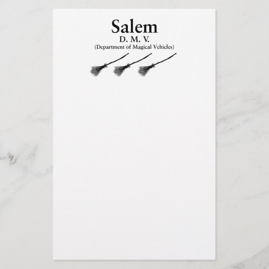 Salem DMV Briefpapier (Vorderseite)