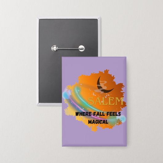 Salem Fall Magic Rainbow Button (Vorderseite/Rückseite)