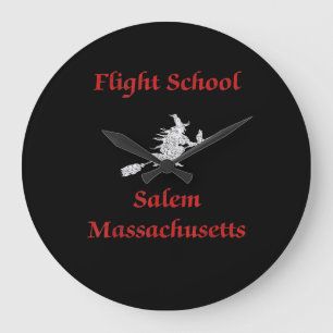 Salem Flight School Halloween Hexenkleidung Gesche Große Wanduhr