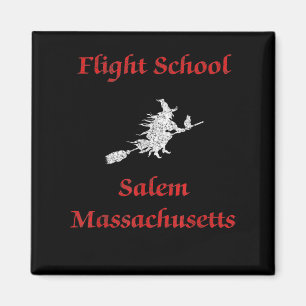 Salem Flight School Halloween Hexenkleidung Gesche Magnet