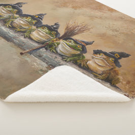 Salem Frösche Handbemalt Sherpadecke