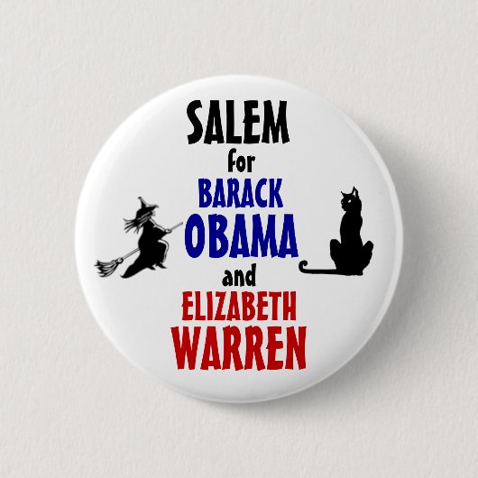 Salem für Obama und Waren 2012 Button (Vorderseite)