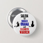 Salem für Obama und Waren 2012 Button (Vorne & Hinten)