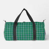 Salem Green and White Plaid Duffle Bag (Vorderseite)