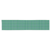 Salem Green and White Plaid Kurzer Tischläufer (Horizontal)