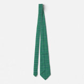Salem Green and White Plaid Neck Tie Krawatte (Rückseite)