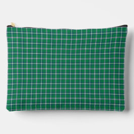 Salem Green and White Plaid Zubehörtasche
