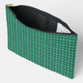 Salem Green and White Plaid Zubehörtasche (Offen)