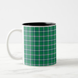 Salem Green and White Plaid Zweifarbige Tasse