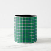 Salem Green and White Plaid Zweifarbige Tasse (Mittel)