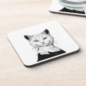 Salem, Halloween, Hexenkatze, Gothic Art, mystisch Getränkeuntersetzer (Linke Seite)