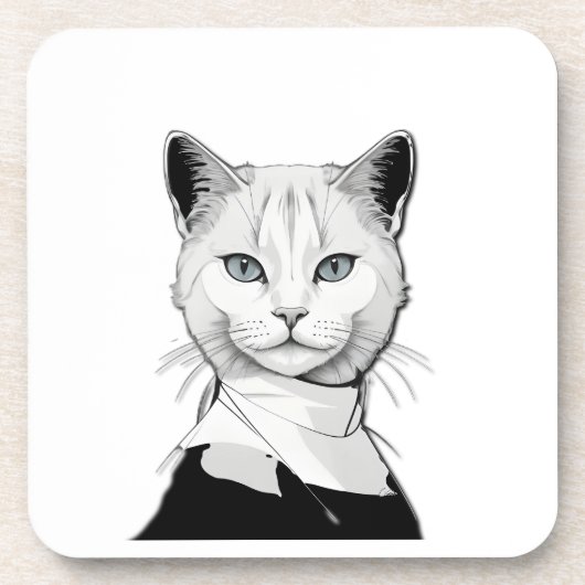 Salem, Halloween, Hexenkatze, Gothic Art, mystisch Getränkeuntersetzer (Vorderseite)