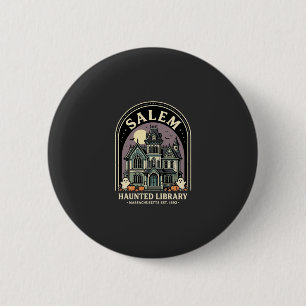 Salem Haunted Library Halloween Design_1 Button