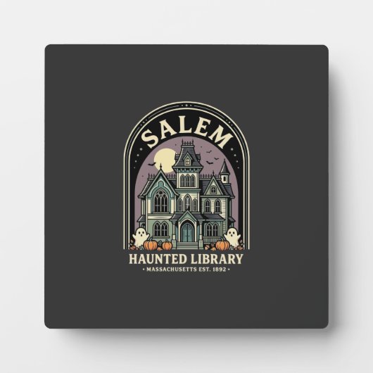 Salem Haunted Library Halloween Design_1 Fotoplatte (Vorderseite)