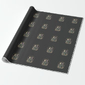 Salem Haunted Library Halloween Design_1 Geschenkpapier (Ungerollt)