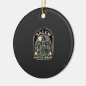 Salem Haunted Library Halloween Design_1 Keramik Ornament (Links)