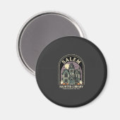 Salem Haunted Library Halloween Design_1 Magnet (Vorderseite/Rückseite)