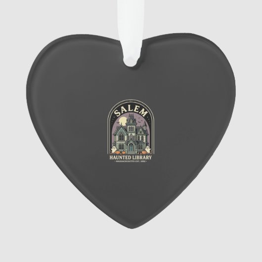 Salem Haunted Library Halloween Design_1 Ornament (Vorderseite)