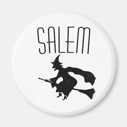 Salem Hexe auf Broomstick-Magnet Magnet (Vorne)