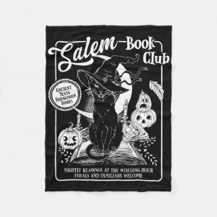 Salem Hexe Book Club Bookro Halloween Blac Fleecedecke