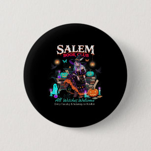 Salem Hexe Book Club Halloween Lesebuch Lover Button