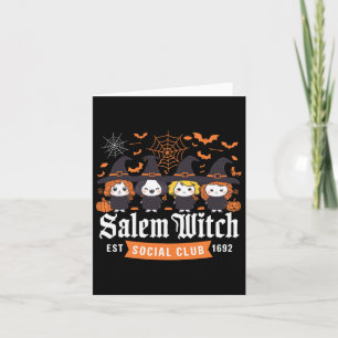 Salem Hexe Est 1692 Halloween Womens Social Club Karte