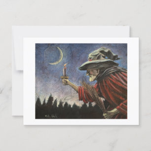 Salem Hexe unter dem Mond Postkarte