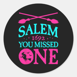 Salem Hexe-Versuche 1692 Du hast eine Hexe Hallo v Runder Aufkleber