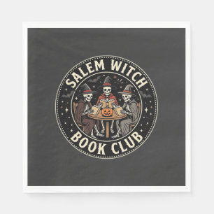 Salem Hexen Buchclub Halloween Skelett Design_1 Serviette