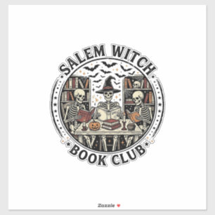 Salem Hexen Buchclub Vintage Skelett Halloween S Aufkleber