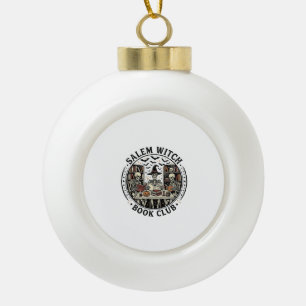 Salem Hexen Buchclub Vintage Skelett Halloween S Keramik Kugel-Ornament