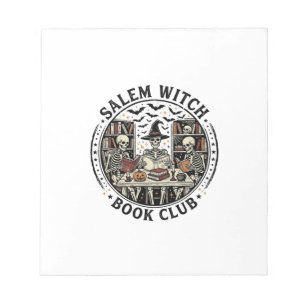 Salem Hexen Buchclub Vintage Skelett Halloween S Notizblock