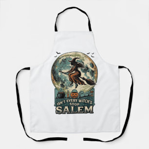 Salem Hexen-Shirt Vintage Gravur Gruseliger Humor Schürze
