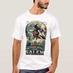 Salem Hexen-Shirt Vintage Gravur Gruseliger Humor  T-Shirt