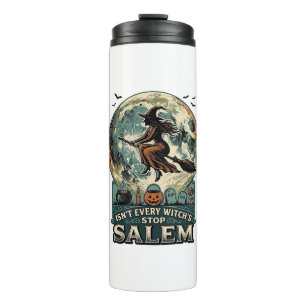 Salem Hexen-Shirt Vintage Gravur Gruseliger Humor Thermosbecher