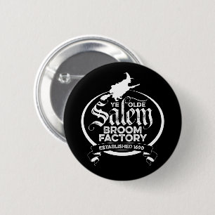 Salem Hexenbesenfabrik – lustige vintage gotische Button