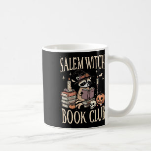 Salem Hexenbuch Club Halloween Raccoon Witwe Read Kaffeetasse