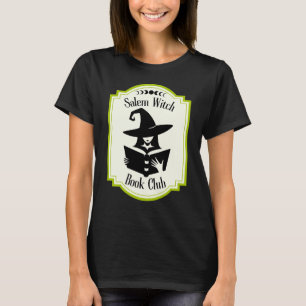 Salem Hexenbuch Silhouette Buch Liebhaber Grün T-Shirt