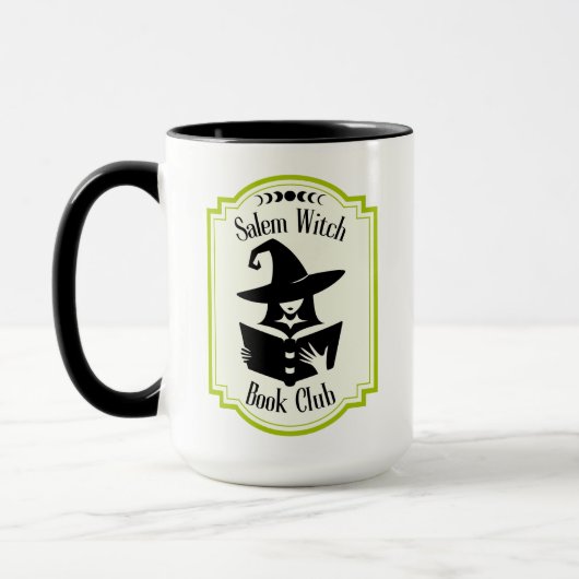 Salem Hexenbuch Silhouette Buch Liebhaber Grün Tasse (Links)