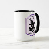 Salem Hexenbuch Silhouette-Liebhaber lila Tasse (VorderseiteRechts)