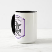 Salem Hexenbuch Silhouette-Liebhaber lila Tasse (Vorderseite Links)