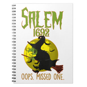 Salem Hexenprozesse 1692 Oops die fehlende Hälfte Notizblock
