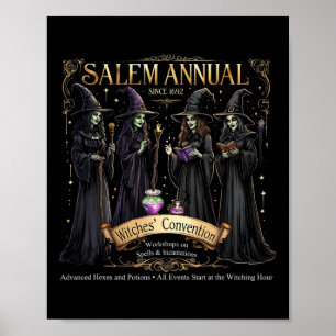 Salem Jahreskongress 1692 Hexen Halloween Vin Poster