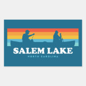 Salem Lake North Carolina Canoe Rechteckiger Aufkleber (Vorderseite)