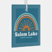 Salem Lake North Carolina Rainbow Ornament Aus Glas (Vorderseite Rechts)