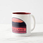 Salem Lake North Carolina Red Sunrise Zweifarbige Tasse (VorderseiteRechts)