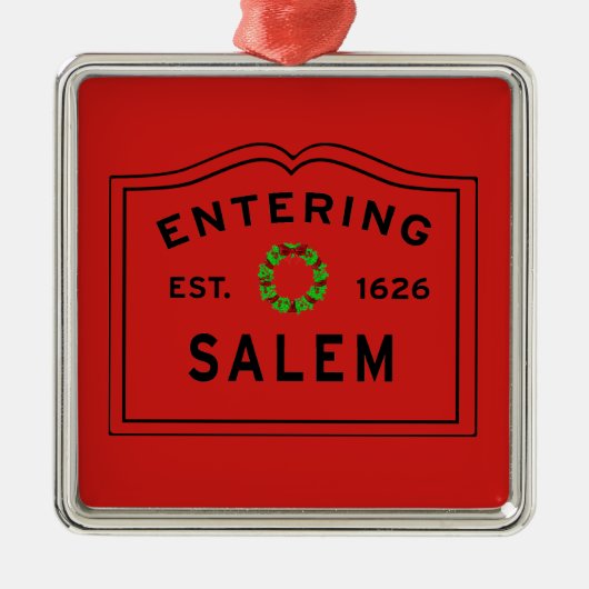 Salem, MA Holida Ornament Aus Metall (Vorne)