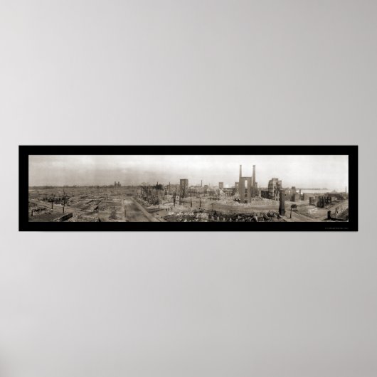 Salem MA nach Feuer Foto 1914 Poster (Vorne)