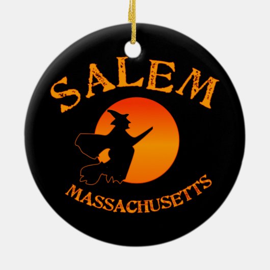 Salem MA Witch Keramik Ornament (Hinten)